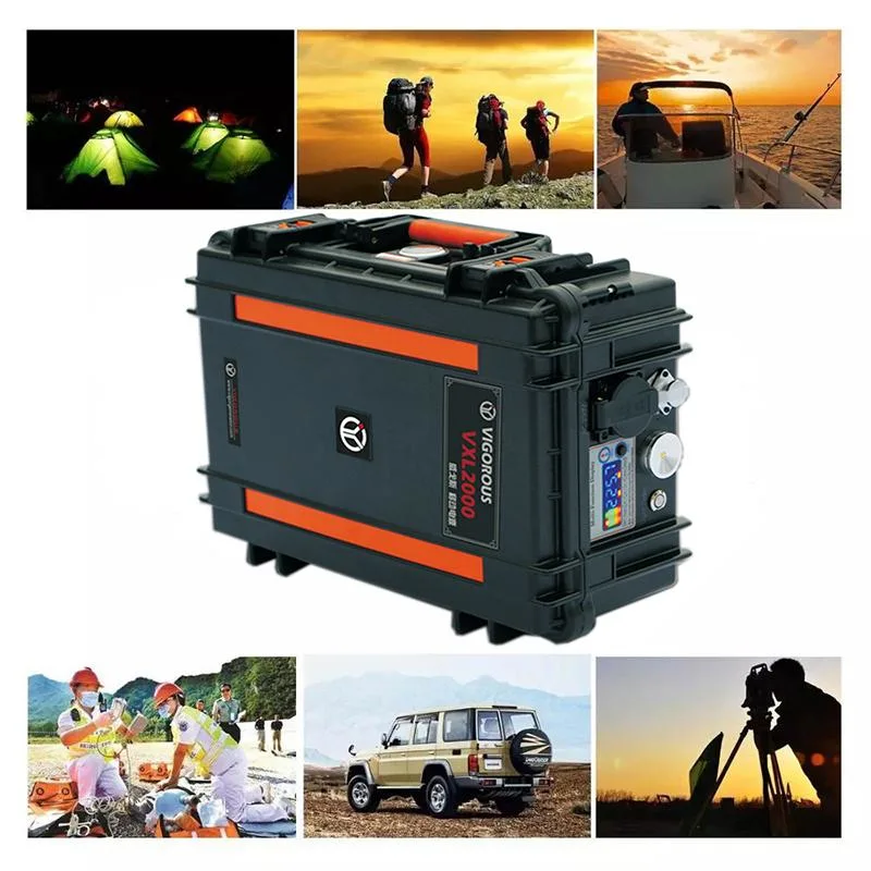 2000W 220V Solar Generator Portable Mobile Power Supply for Camping Outdoor&amp; Home Back Emergency