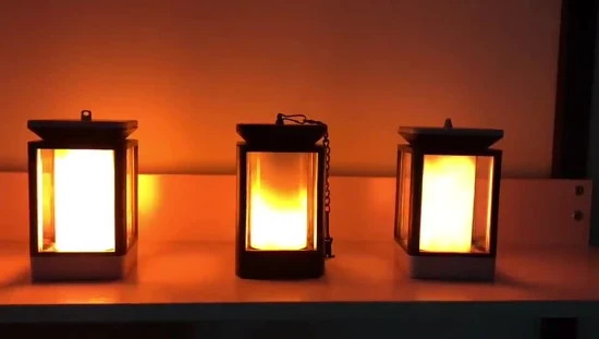 Hanging 99LEDs Solar Flame Lanterns That Can Accept OEM or ODM Orders