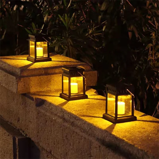 Camping Metal Hanging Decorative Outdoor Solar Powered LED Lanterns