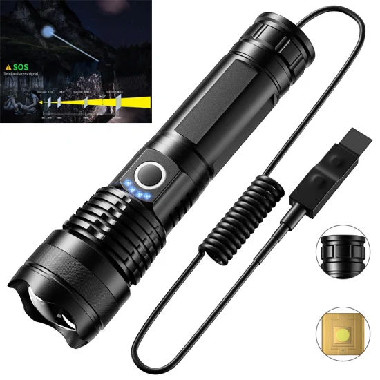 Helius 100000 Lumen 3000m White Laser Light Rechargeable P70 LED Tactical Flashlights